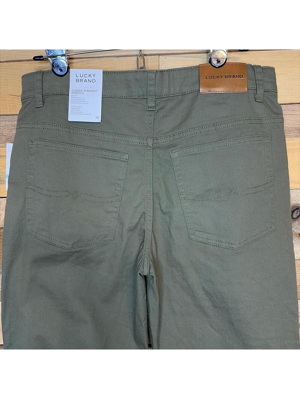 Lucky Brand Pants Boys 20 NWT Classic Straight Stretch Burnt Olive Casual Play - Picture 6 of 9
